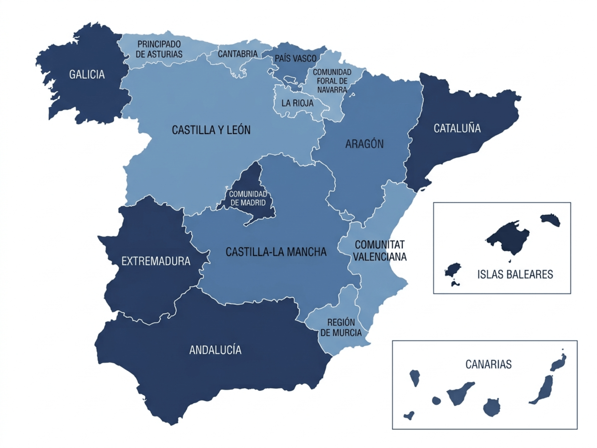 Mapa de cobertura de Alquiler de Hincadoras en España
